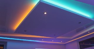 Натяжной потолок с подсветкой Дзержинский, цена от 2106 руб.